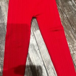 Basic Editions Vibrant Red Kids Leggings